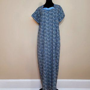 Sukanya Blue Paisley Gown-L